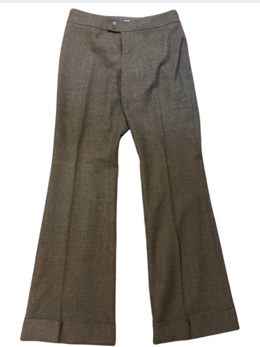 Vintage Y2K Gap Wool Blend Cuffed Trousers Pants Gray Size 6